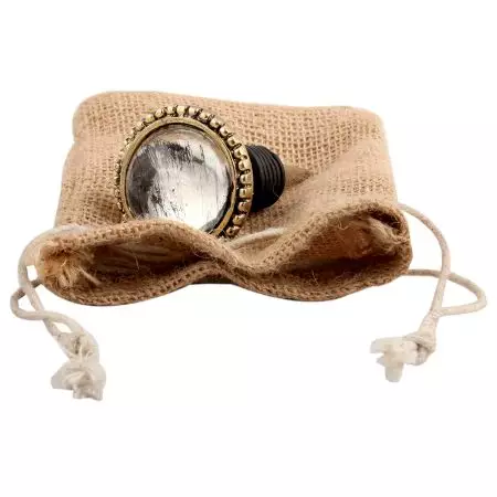 Clear Wheel Glass And Metal Wine Stopper