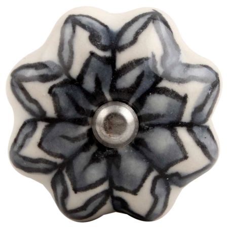 Grey Dahlia Medium Ceramic Wine Stopper