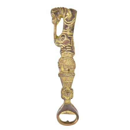 Brass Dog Head Elephant Bottle Opener