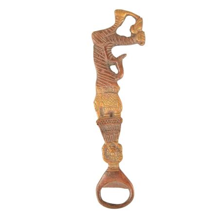 Brass Dragon Bottle Opener with Patina