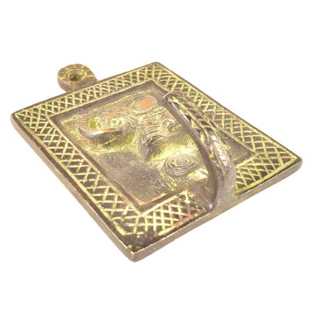 Brass Small Tribal Animal Framed Wall Hooks