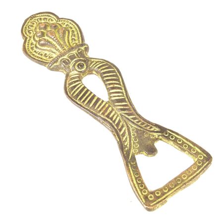 Decorative Metal Brass Bottle Opener with Patina