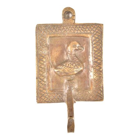 Brass Small Tribal Duck Framed Wall Hooks