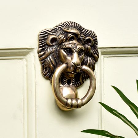 Brass Majestic Lion Door Knocker
