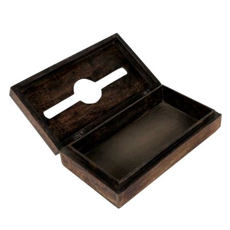 Wooden Rusted Look Handcrafted Tissue Box