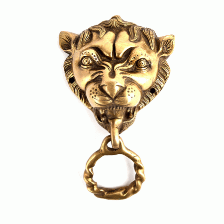 LION Solid Brass Heavy Door Knocker