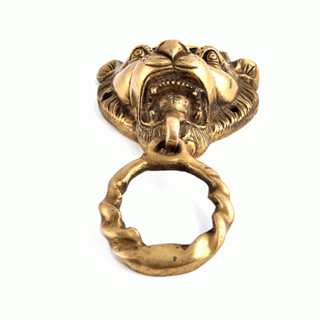 LION Solid Brass Heavy Door Knocker