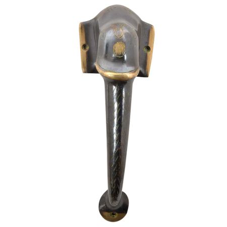 Elephant Head Figurine Brass Door Handle