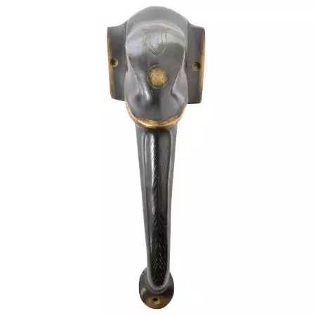 Door Handle Elephant Face Sculpture
