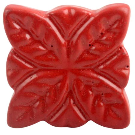 Red Four Leaf Metal Knobs
