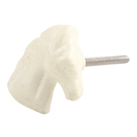 Cream Horse Metal Knobs