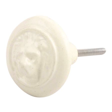 Cream Lion Metal Knobs