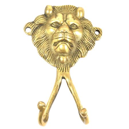 Brass Lion Head Wall Hooks