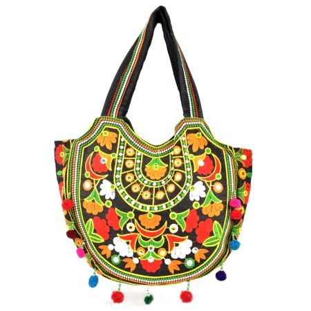 Black Ethnic Ladie Purse Handmade Bag