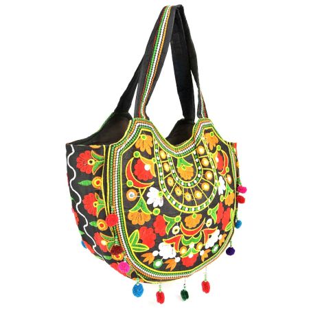Black Ethnic Ladie Purse Handmade Bag
