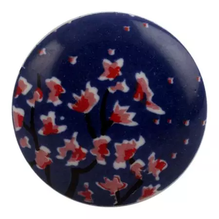 Pink Flower Ceramic Flat Dresser Knob Online