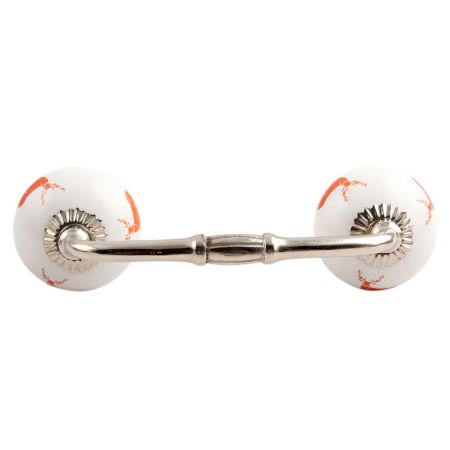 Dark Orange Standing Rein Deer Ceramic Bridge Handle