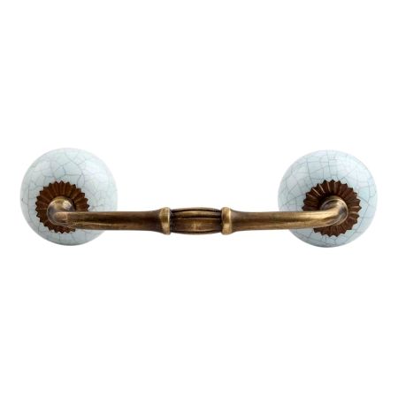 Sky Blue Crackle Ceramic Bridge Handle