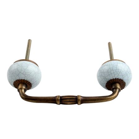 Sky Blue Crackle Ceramic Bridge Handle