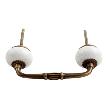 White Turquoise Ceramic Bridge Handle