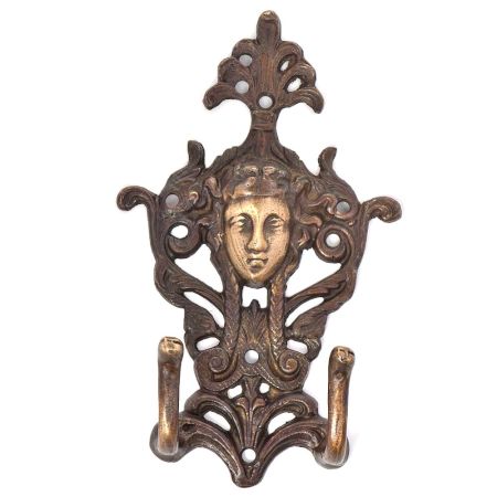 Decorative Bronze Wall Double Hooks