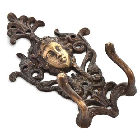 Decorative Bronze Wall Double Hooks