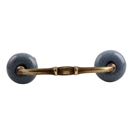 Grey Crackle Ceramic Bridge Handle