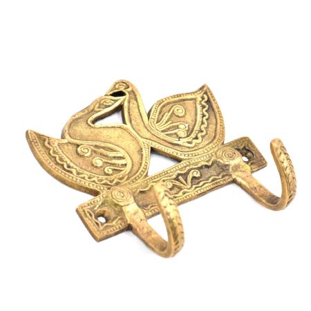 Bronze 2 Hooksed Couple Swan Hooks