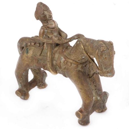 Bronze Horse Temple Toy with a Rider