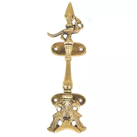 Engraved Handmade Peacock Door Handle