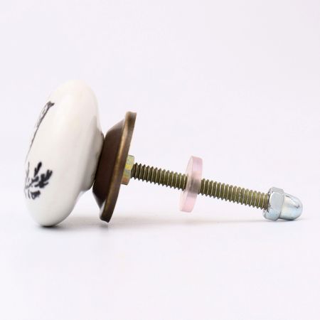 Black White Bird Knob