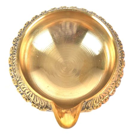 Hand Crafted Brass Kuber Diya 1.1 inch x 2.5 inch