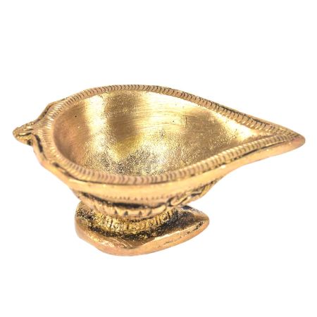 Hand Crafted Brass Kuber Diya 1 inch x 1.6 inch