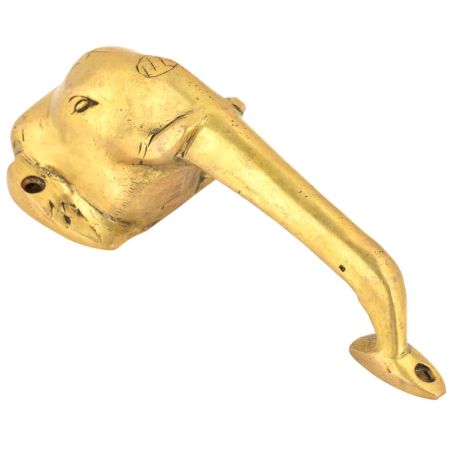 Brass Elephant Handle With A Trident Engraved