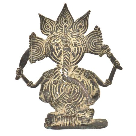 Bronze Ganesha Tribal Statue