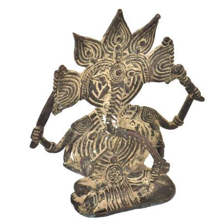 Bronze Ganesha Tribal Statue
