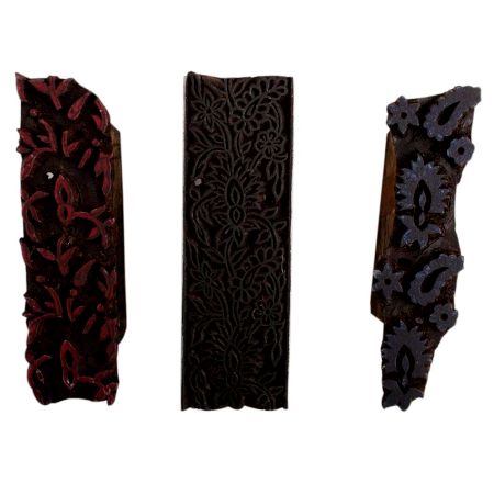 Set of 3 Piece New Wooden Printing Block