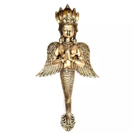 Brass Naga Serpent With Cobra Head Door Handle