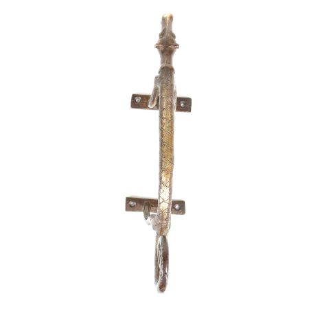 Vintage Brass Dog Statue Door Handle