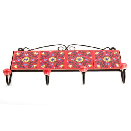 Red Yellow Wheel Tiles Hooks 