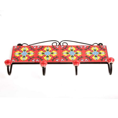 Red Yellow Leaf Tiles Hooks 