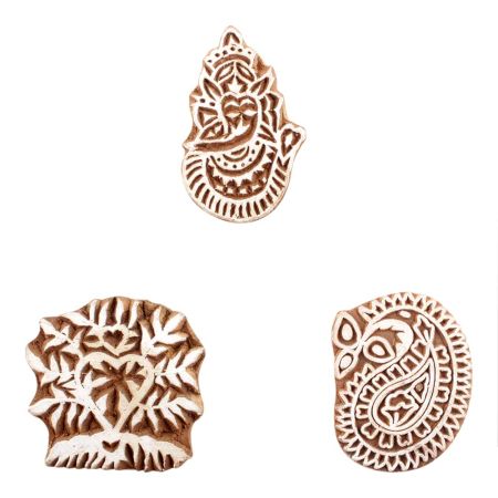 Set of 3 Piece New Mix Wooden Printing Block