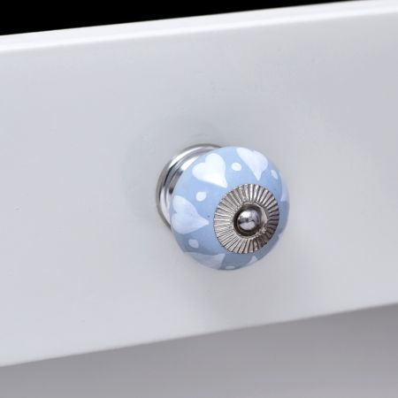 Dark Grey Heart Ceramic Floral Dresser Knob Online