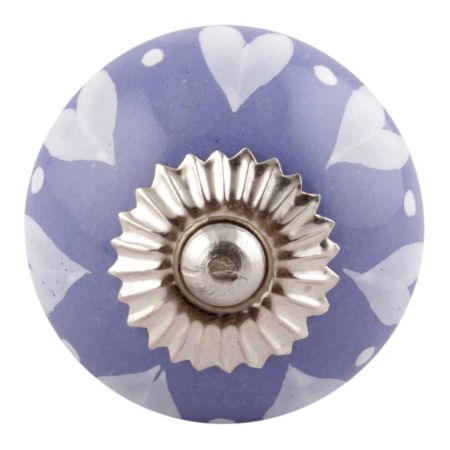Slate Blue Heart Ceramic Knobs