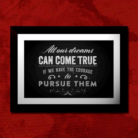 Motivational Quote Courage Wall Painting