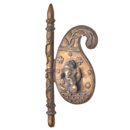 Lord Ganesha Pasley Brass Wall Hanging