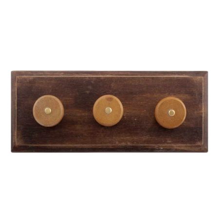 Brown Stone Flat Wooden Hook