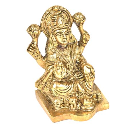 Brass Lakshmi & Owl Figurine