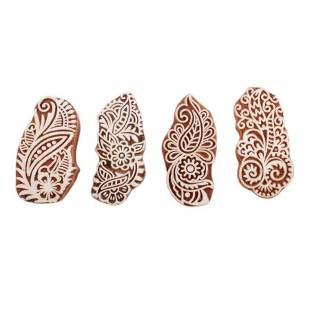 Set of 4 Piece New Mix Wooden Printing Block