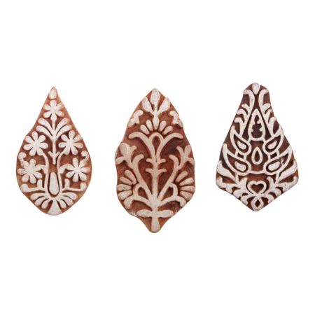 Set of 3 Piece New Mix Wooden Printing Blocks